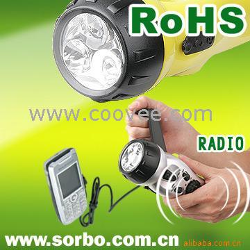 收音机手摇手电筒,LED手电筒,手机充电器