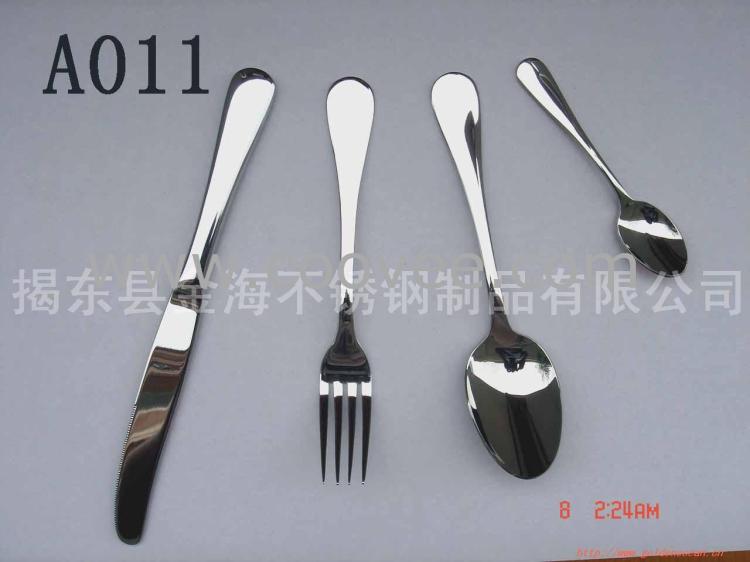 不锈钢餐具,西餐叉匙,套装餐具,塑柄餐具