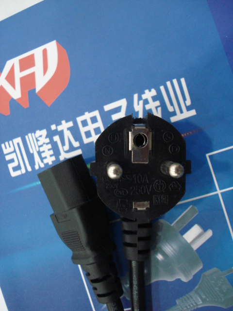 欧标品字尾电源线