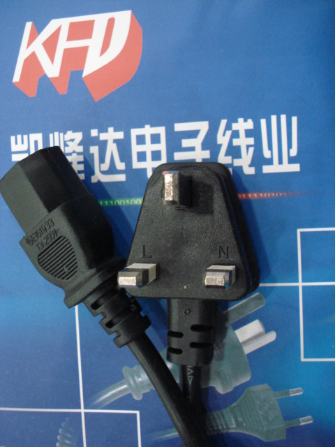 小英式品字尾电源线