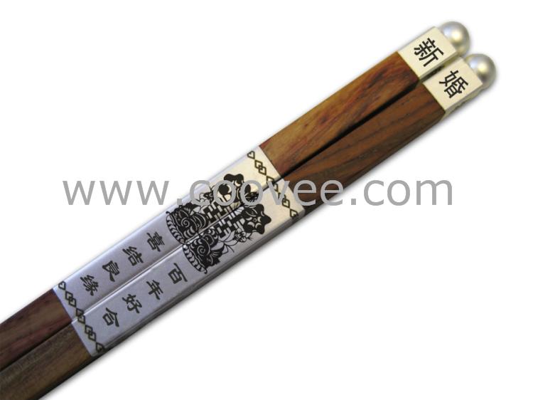 婚庆礼品筷红木檀木乌木筷贝壳工艺筷酒店密筷不锈钢折叠筷子
