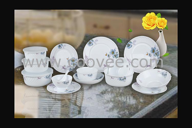 白玉玻璃餐具(碗/碟/盘)