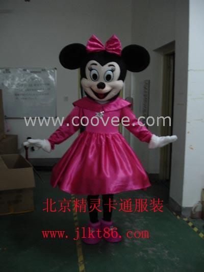 出售北京精灵卡通服饰,毛绒卡通服装,粉红米妮