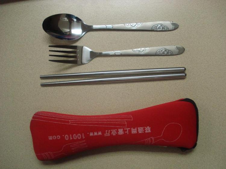便携式餐具/餐具三宝/不锈钢便携餐具