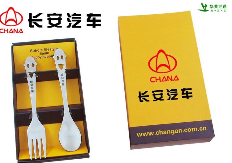 笑脸叉勺/笑脸餐具/不锈钢笑脸餐上人