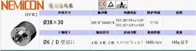 ROTARYENCODERձNEMICONOVW2-1024-2MD