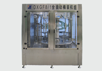 沈阳桶装水厂灌装设备:DXGF系列桶装水灌装封盖机