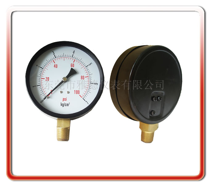 100QL-PA01100MM径向普通气压表,气动工具压力表,机械式压力表,气压表