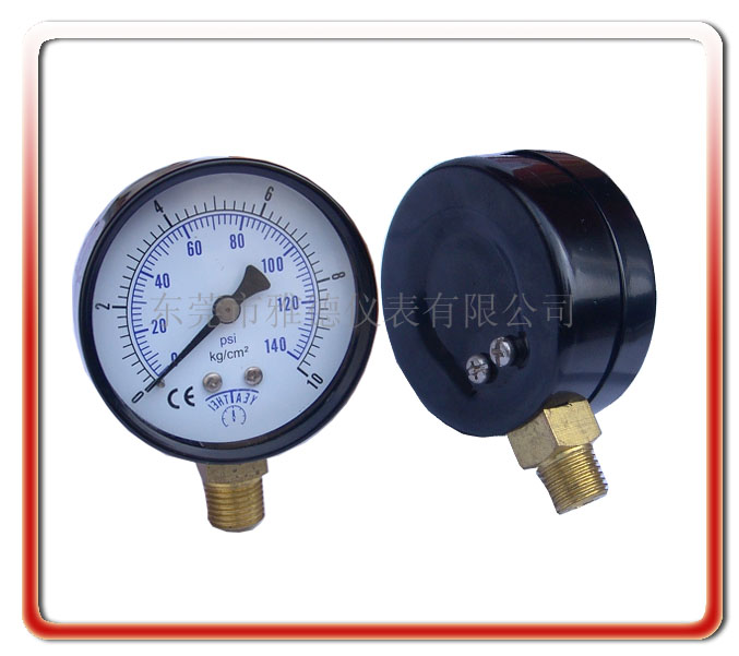 60QL-L0160MM径向黑色铁壳普通气压表,气动工具压力表,气压表