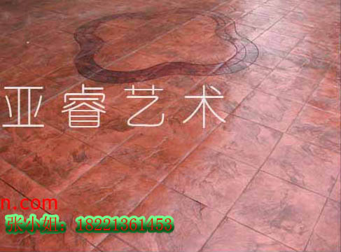 彩色艺术压印路面,路面压花,路面压模