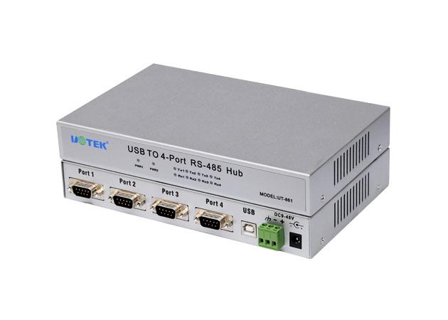 USB2.0到四口(RS-485/422)高速光电隔离转换器型号:UT-861