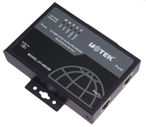 10/100MTCP/IP到二口RS-422/485串口服务器型号:UT-6602M