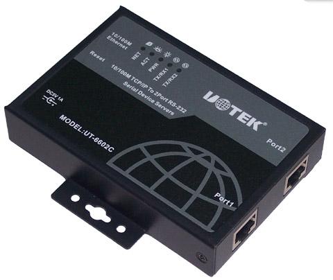 10/100MTCP/IP到二口RS-232串口服务器型号:UT-6602C