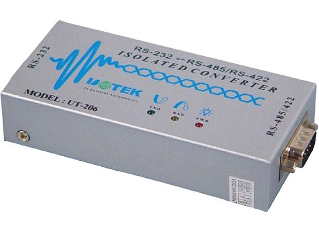 高性能RS-232到RS-485/RS-422光电隔离转换器UT-206