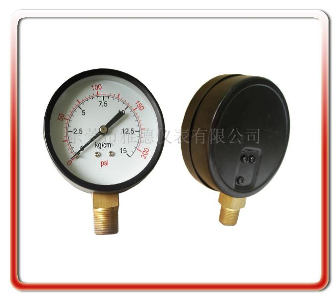 75QL-L0175MM径向黑色铁壳气压表,普通气压表,气动工具压力表,你型气压表,气压表