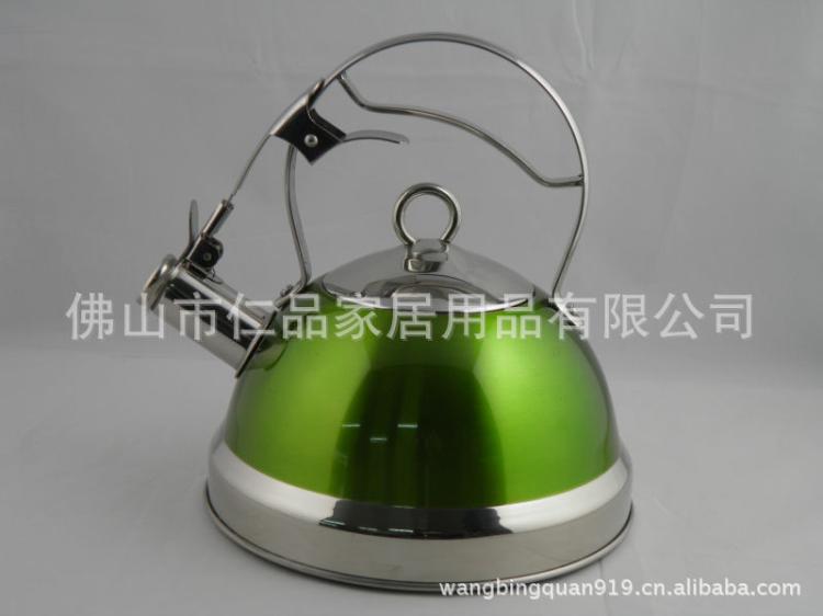 (厂家直销)外贸出口不锈钢鸣音水壶,鸣笛水壶|彩色