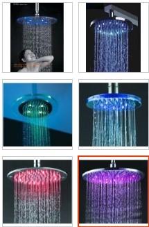 LED铜花洒,铜花洒,发光铜花洒,花洒,LED花洒,LED顶喷