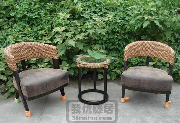 海草藤椅,桌椅组合,休闲桌椅
