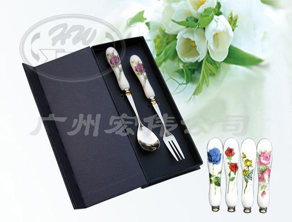 韩国磁柄不锈钢勺叉餐具套装