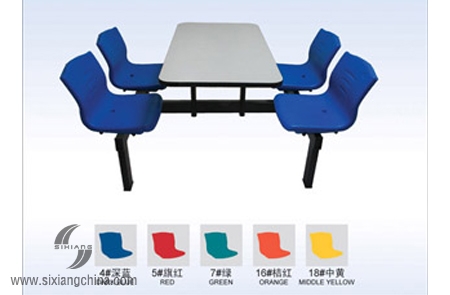 上海办公家具,连体餐桌椅