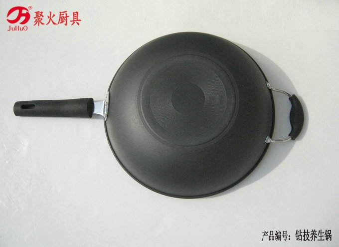 韩式钻技炒锅无*不粘韩国炒锅