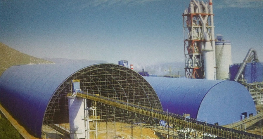 40米跨度弧形煤棚图纸,40米跨度拱形钢结构 金属建材 电厂干煤棚网架彩钢设计施工 2 大跨度拱形圆形干煤棚,全部