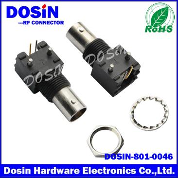 东莞DOSIN连接器单联黑胶防BNC