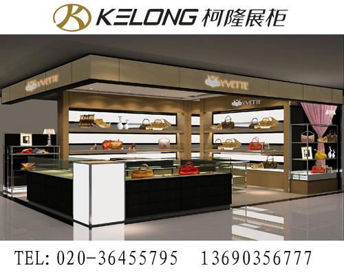 箱包皮具展示柜,广州柯隆展柜制作公司