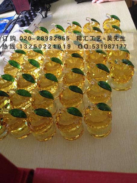 水晶苹果礼品,同学聚会小礼品定做,纪念品