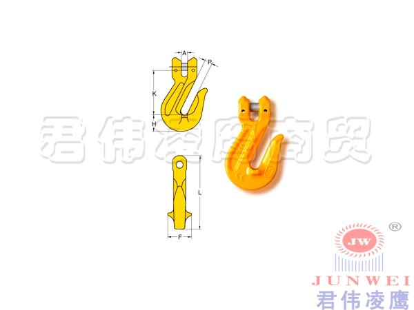进口台湾YOKE羊角带翅抓钩振锋2吨羊