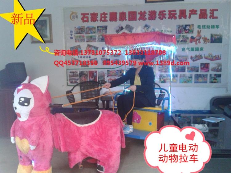 河北电动马拉车,秋千旋转鱼,动物拉车