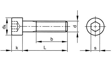 ˨ Hexagon socket head cap screws