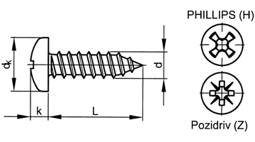 ͷʮ/Թ Tapping screws