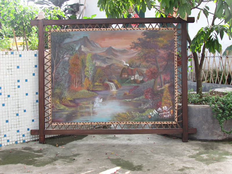 广州市天洋皮厂旗下产品乡村美景皮画