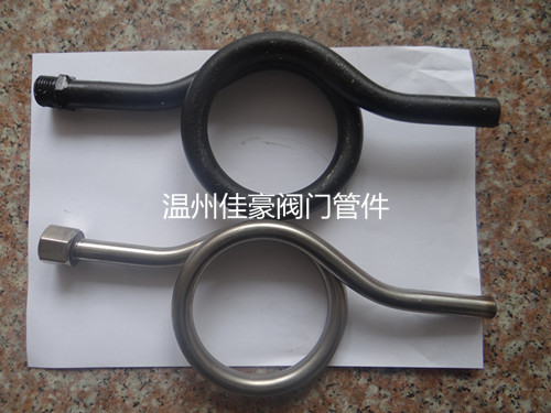 供应碳钢发黑O型冷凝管 压力表表弯¢10×1/内M20×1.5