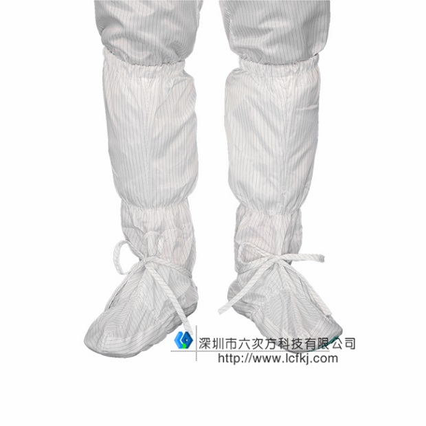 防静电高筒软底靴连体服防尘鞋套软底鞋套无尘靴透气防滑加厚软底