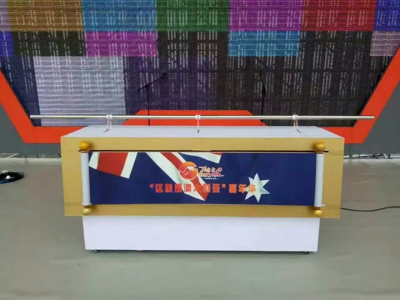广州自动卷轴启动台 庆典剪彩道具 舞台启动干冰机租赁