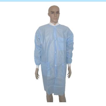 性无纺布实验服防尘工作服大褂式劳动防护服
