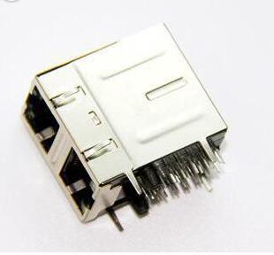 兴伸展电子1000BASE双层2×1带滤波器RJ45插座/双层插座/RJ45连接器网络插座