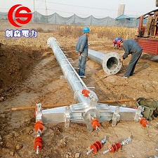 承接35KV电力钢杆基础打桩 镀锌高压电力杆生产厂家 电力钢杆