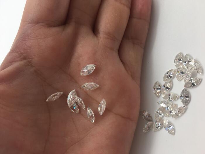 厂家直销马眼莫桑钻 超白规格有现货戒指装饰马眼莫桑钻