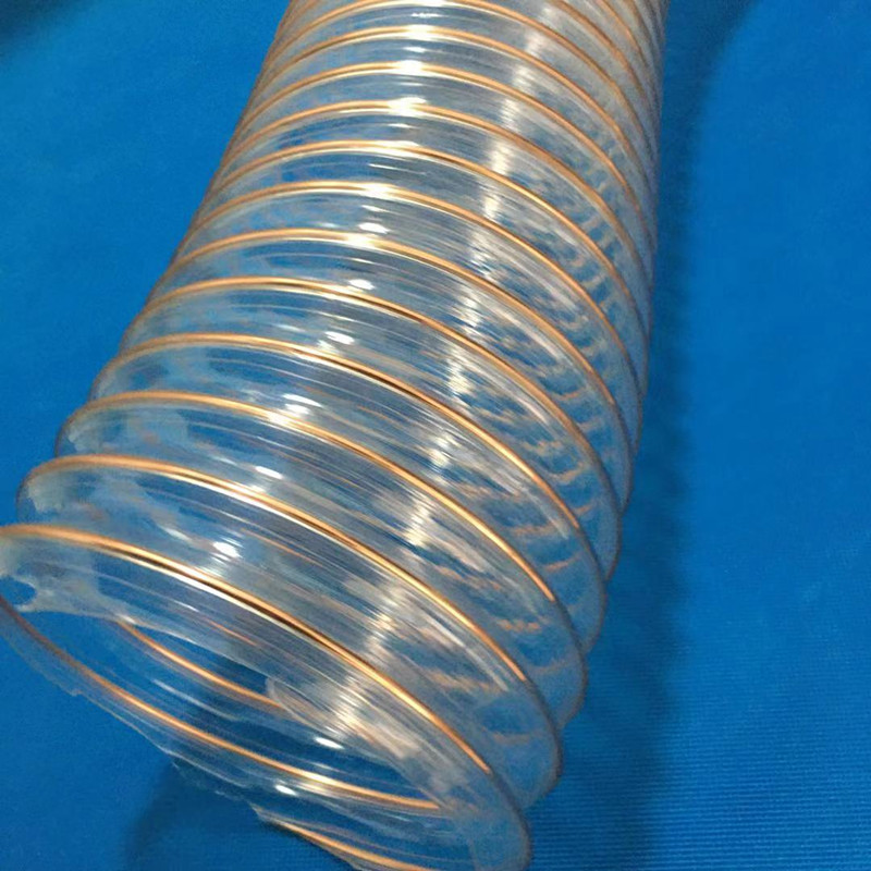 耐磨吸尘管 10镀铜钢丝吸尘管 耐磨抗冻PU钢丝软管