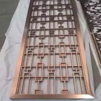 酒店不锈钢屏风隔断焊接花格屏风