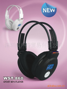 厂家直销插卡运动型MP3耳机无线头戴式方便携带五种音效为立体声