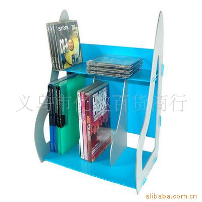 批发DIY实木双层3格书架新奇特小商品