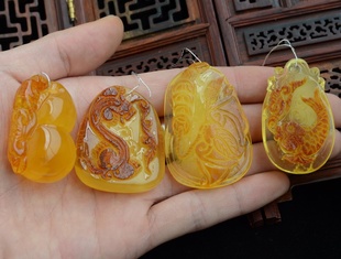 琥珀波罗的海血泊蓝珀金珀挂件蜜蜡挂件老蜡挂件吊坠