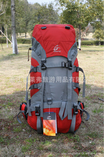 批发户外露营旅游登山徒步45L背包CR强力铝条背负登山包