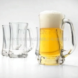 玻璃口杯,把字杯(图)