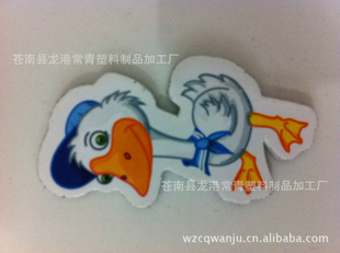 厂家生产精美卡通软胶磁铁箱贴