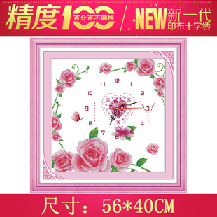 厂家批发(婉美)水晶之恋钟面印花十字绣85222